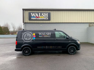 Walsh Print & Graphics sign and company van