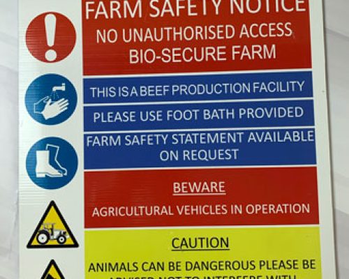 Farm Safety Sign