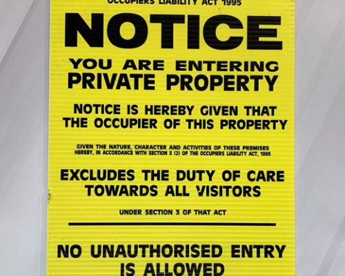 Private Property Sign